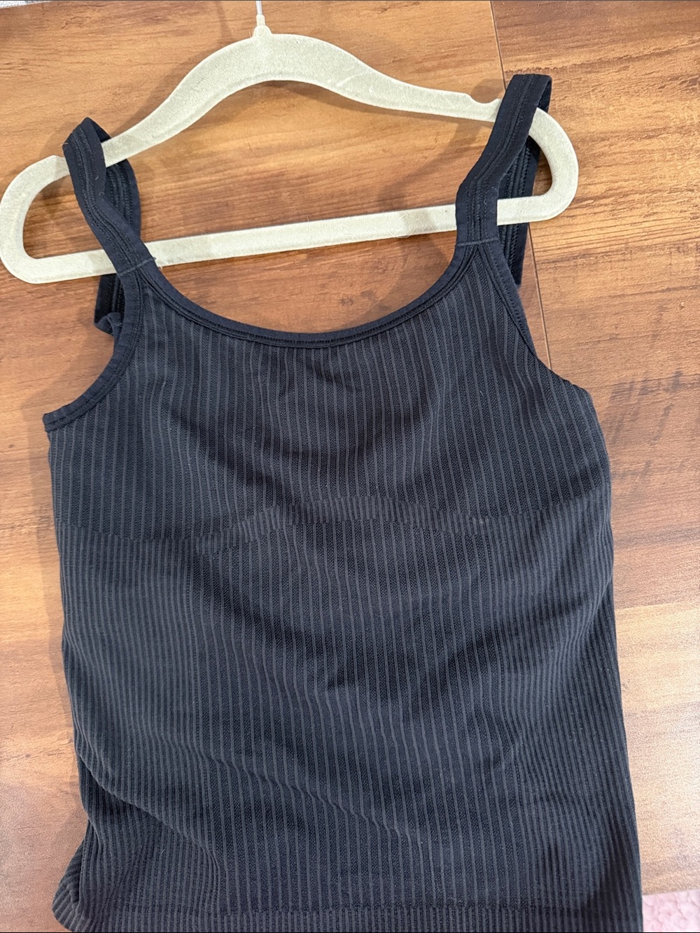 lululemon athletica Black Ribbed Tank Crop